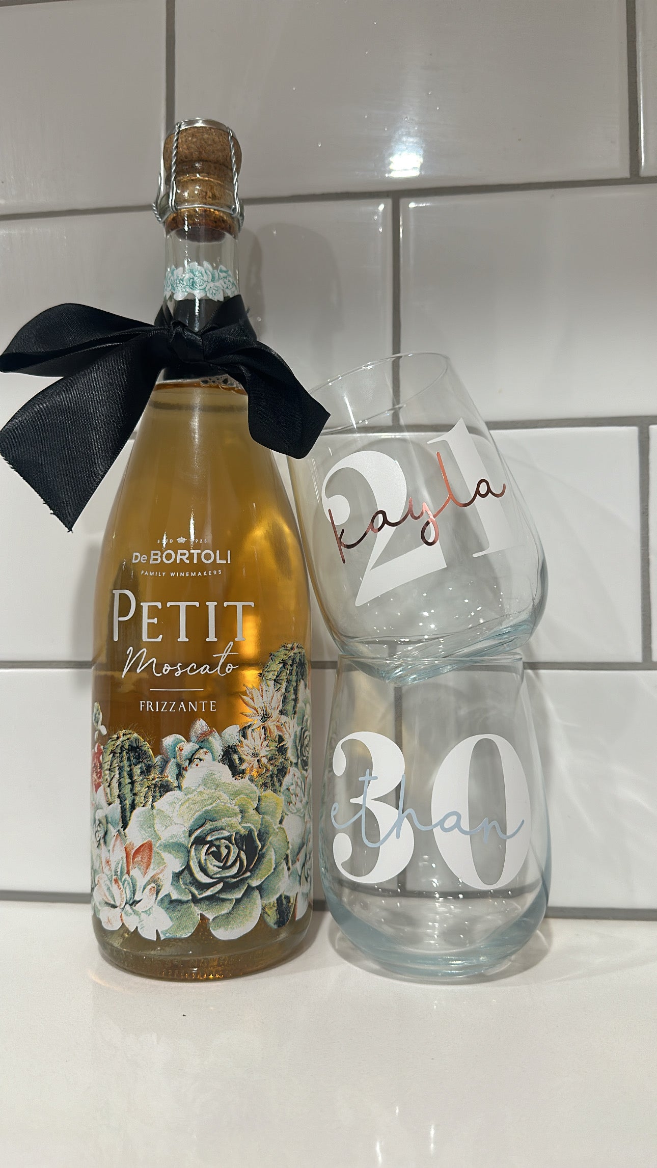 Birthday stemless glasses