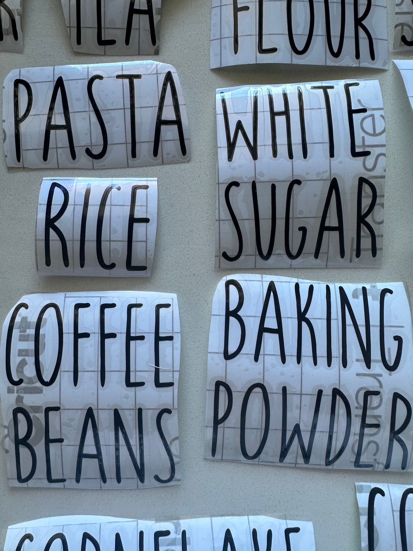 Custom Pantry Labels