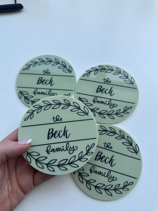 Customised PACK OF 4 Coasters