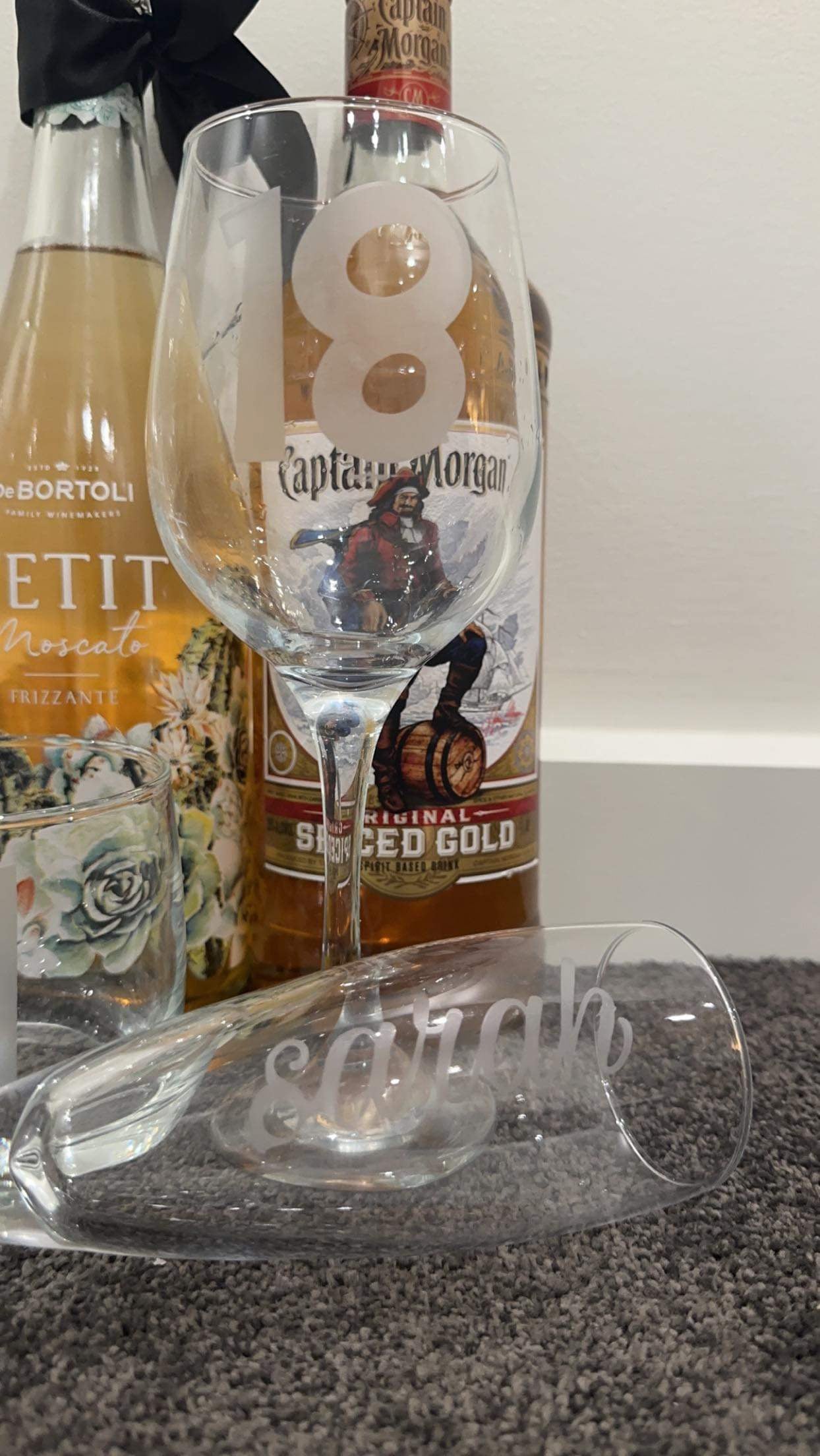 Engraved Champagne Glass